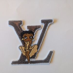 Brown and Tan Embroidered Patch